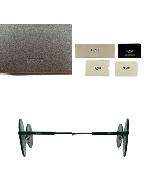 Fendi Round Frame Eyewear Sunglasses 53 22 Green main image 4